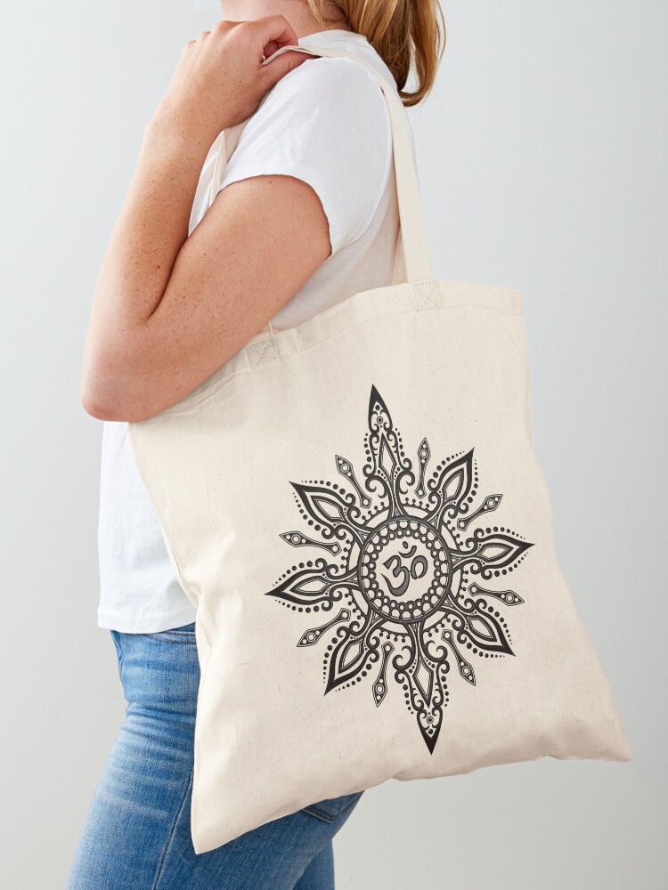 Luxury Yoga Bags - กระเป๋าโท้ทลายออมสตาร์ โยคะ ดีไซน์หรูหรา กระเป๋าผ้าแคนวาสสำหรับผู้หญิง กระเป๋าพับได้สำหรับซื้อของในซูเปอร์มาร์เก็ต