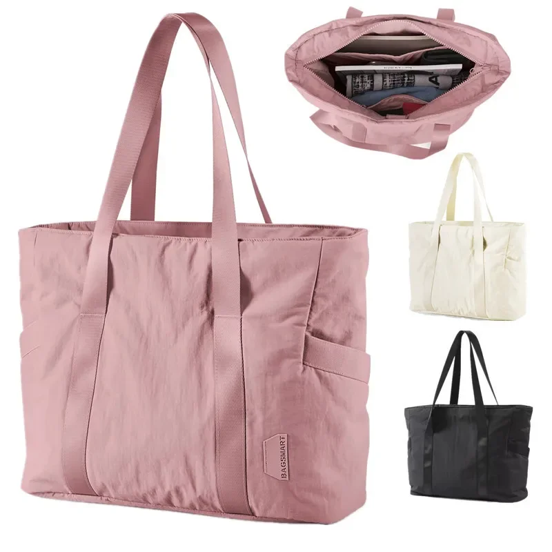 Luxury Yoga Bags - กระเป๋าโท้ทสำหรับผู้หญิง กระเป๋าใส่แล็ปท็อปสำหรับเดินทางไปมหาวิทยาลัย กระเป๋าใส่ผ้าอ้อม กระเป๋าโยคะ กระเป๋าสะพายไหล่ พร้อมสายรัดสำหรับเสื่อโยคะ