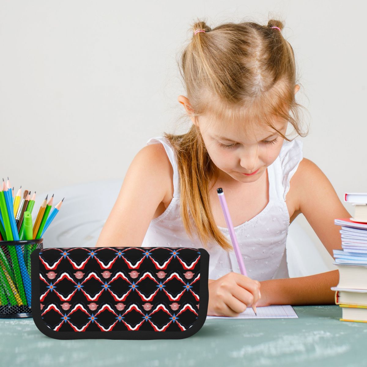 Luxury Bags For Kids - กล่องใส่ดินสอธงชาติอัสซีเรียสุดหรู กล่องใส่ปากกาความจุขนาดใหญ่ กระเป๋าใส่ดินสอสำหรับเด็กไปโรงเรียน