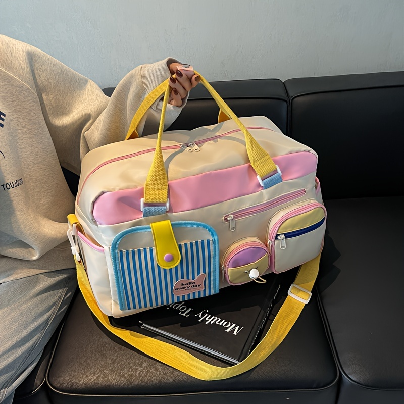 Luxury Yoga Bags - Dopamine กระเป๋าเดินทางลําลองสําหรับผู้หญิง,น้ําหนักเบายิมโยคะว่ายน้ําฟิตเนส Duffel,การเดินทางระยะสั้นธุรกิจพกพา,Dry Clean