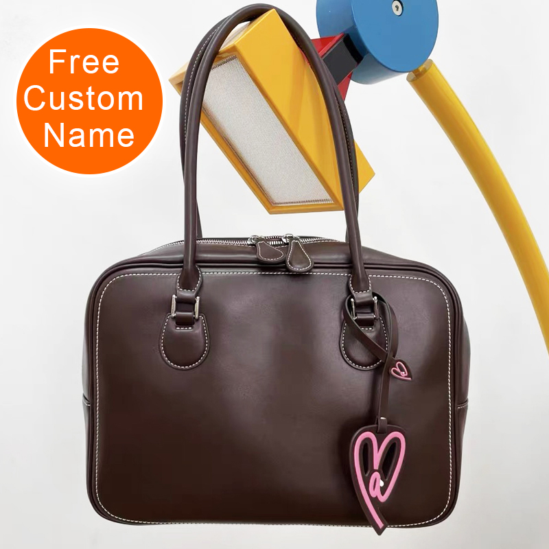Luxury Bags Name For Women - ฟรีที่กําหนดเองชื่อเกาหลีกล่องกระเป๋าผู้หญิงLuxury Designerกระเป๋าถือและกระเป๋า 2024 ใหม่PUหัวใจTop Handleใต้วงแขนไหล่