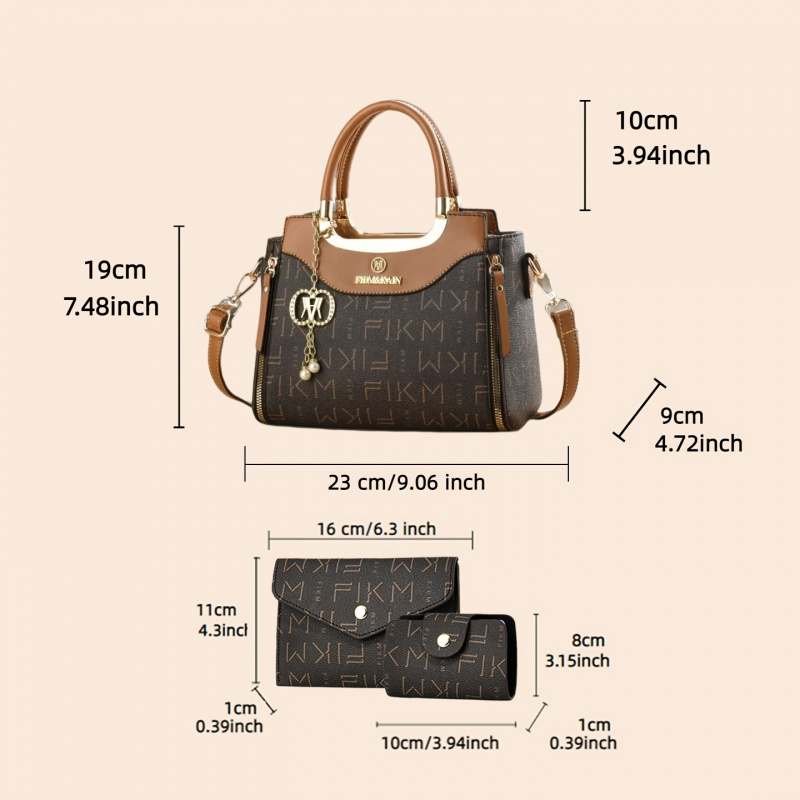 ชุดกระเป๋าพิมพ์ลายตัวอักษร 3 ช - Luxury Bags & Leather Repair Of Atlanta บทวิจารณ์และราคา