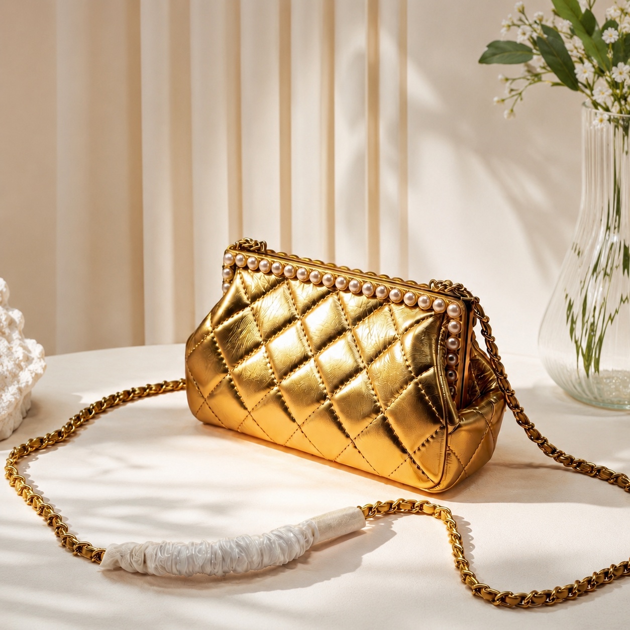 กระเป๋าถือผู้หญิง nobox swiped - Chain Crossbody Quilted บทวิจารณ์และราคา
