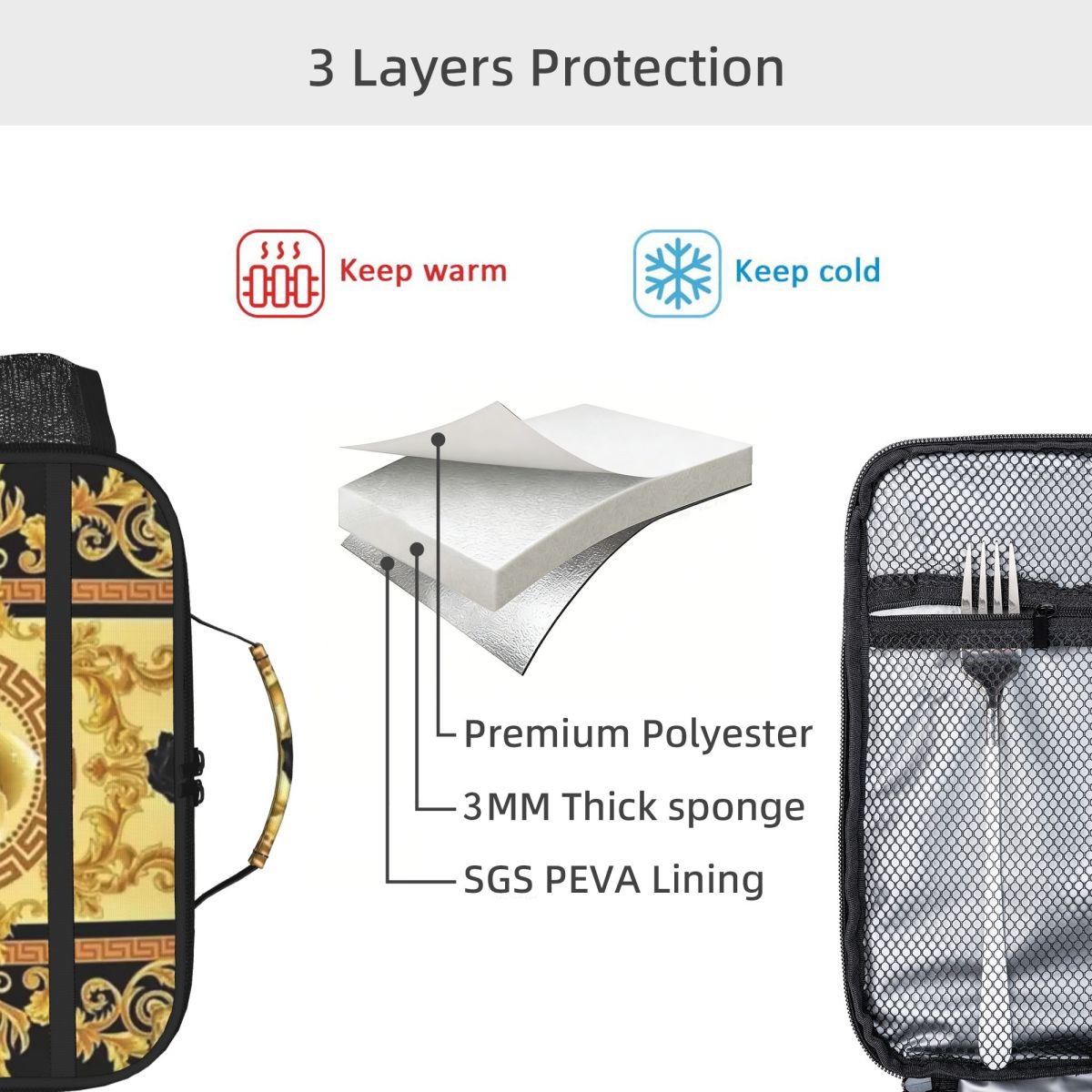 กระเป๋าใส่อาหารกลางวันลายดอกไม - Luxury Bags For Kids บทวิจารณ์และราคา