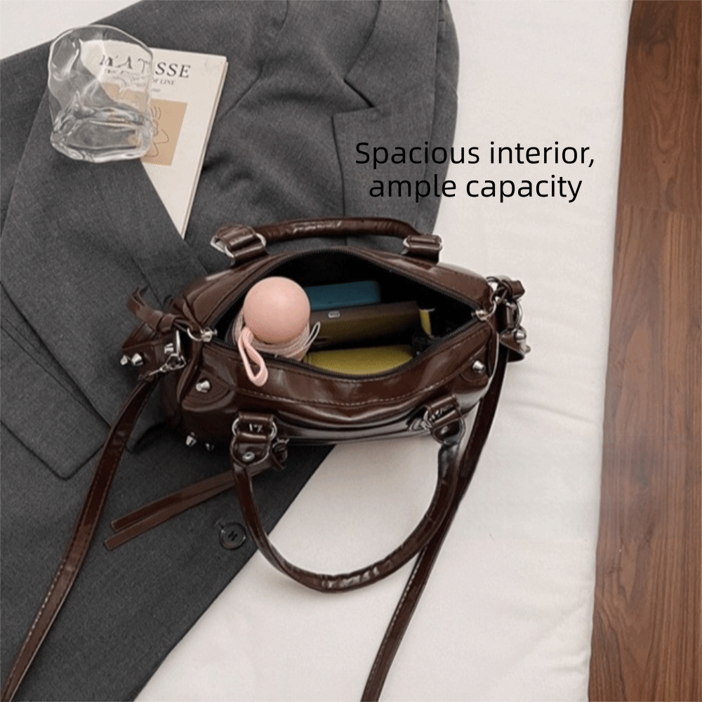 กระเป๋าถือแฟชั่นแบบมีหมุด  วัส - Top Handle Patent Bag บทวิจารณ์และราคา