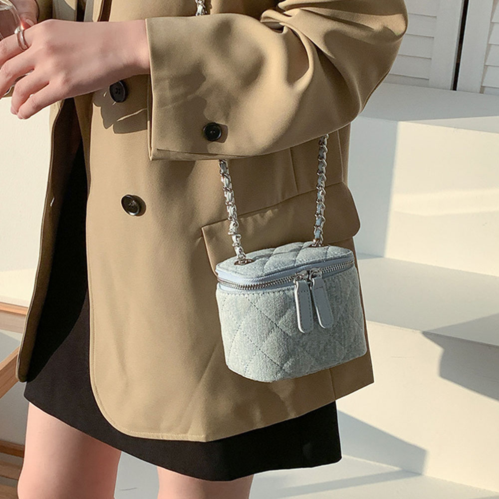 กล่องผ้านวมขนาดเล็กกระเป๋าCros - Chain Crossbody Quilted บทวิจารณ์และราคา
