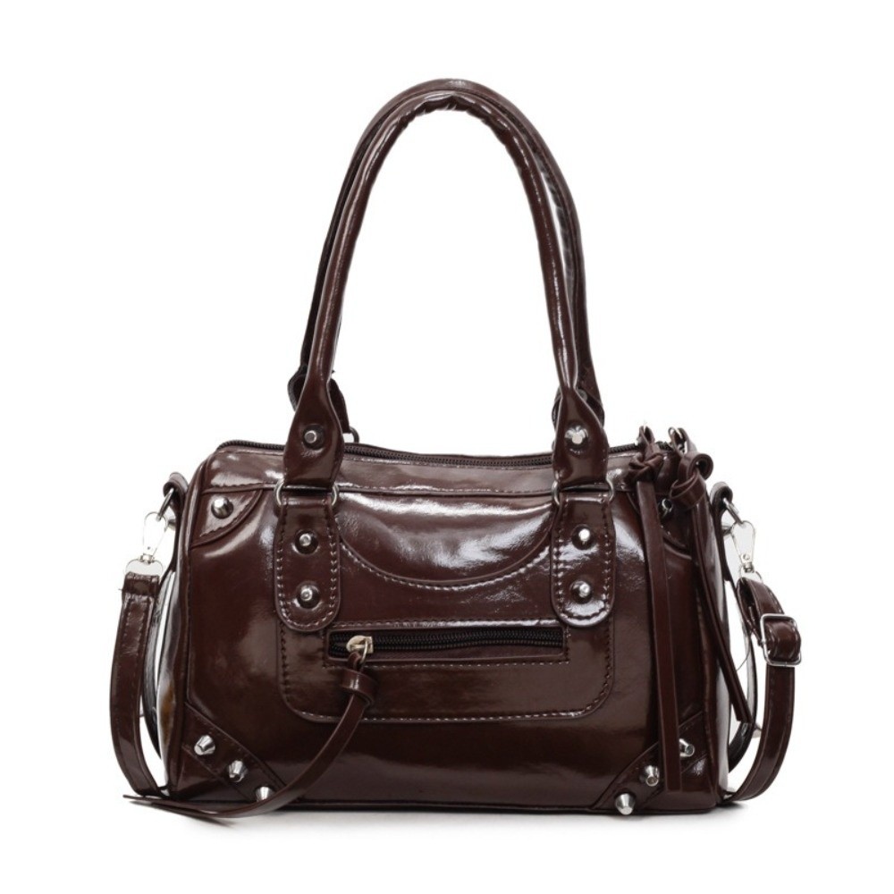กระเป๋าสะพายข้างผู้หญิงทรงโบว์ - Top Handle Patent Bag บทวิจารณ์และราคา