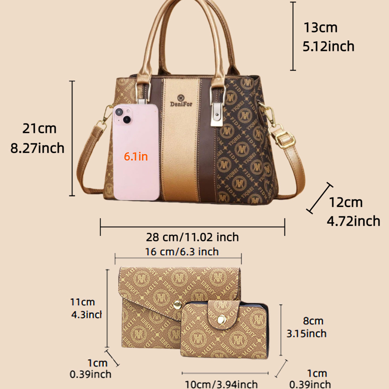 ชุดกระเป๋าถือสตรี 3 ชิ้น ดีไซน - Luxury Bags & Leather Repair Of Atlanta บทวิจารณ์และราคา