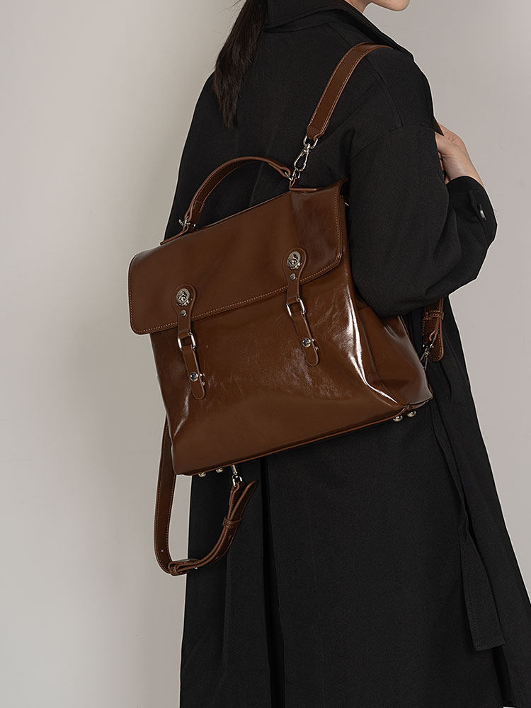 กระเป๋าสะพายไหล่ทรงสี่เหลี่ยมห - Top Handle Patent Bag บทวิจารณ์และราคา