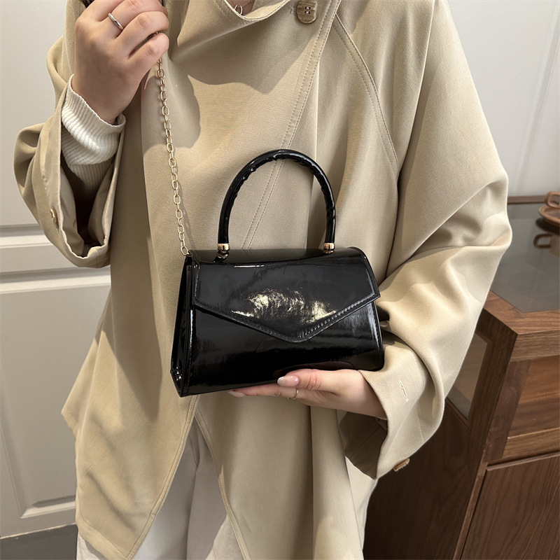 กระเป๋าถือหนังแก้วขนาดเล็กสำหร - Top Handle Patent Bag บทวิจารณ์และราคา