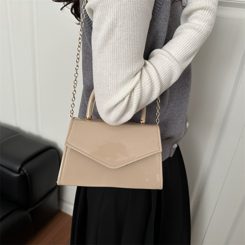 กระเป๋าถือหนังแก้วขนาดเล็กสำหร - Top Handle Patent Bag บทวิจารณ์และราคา