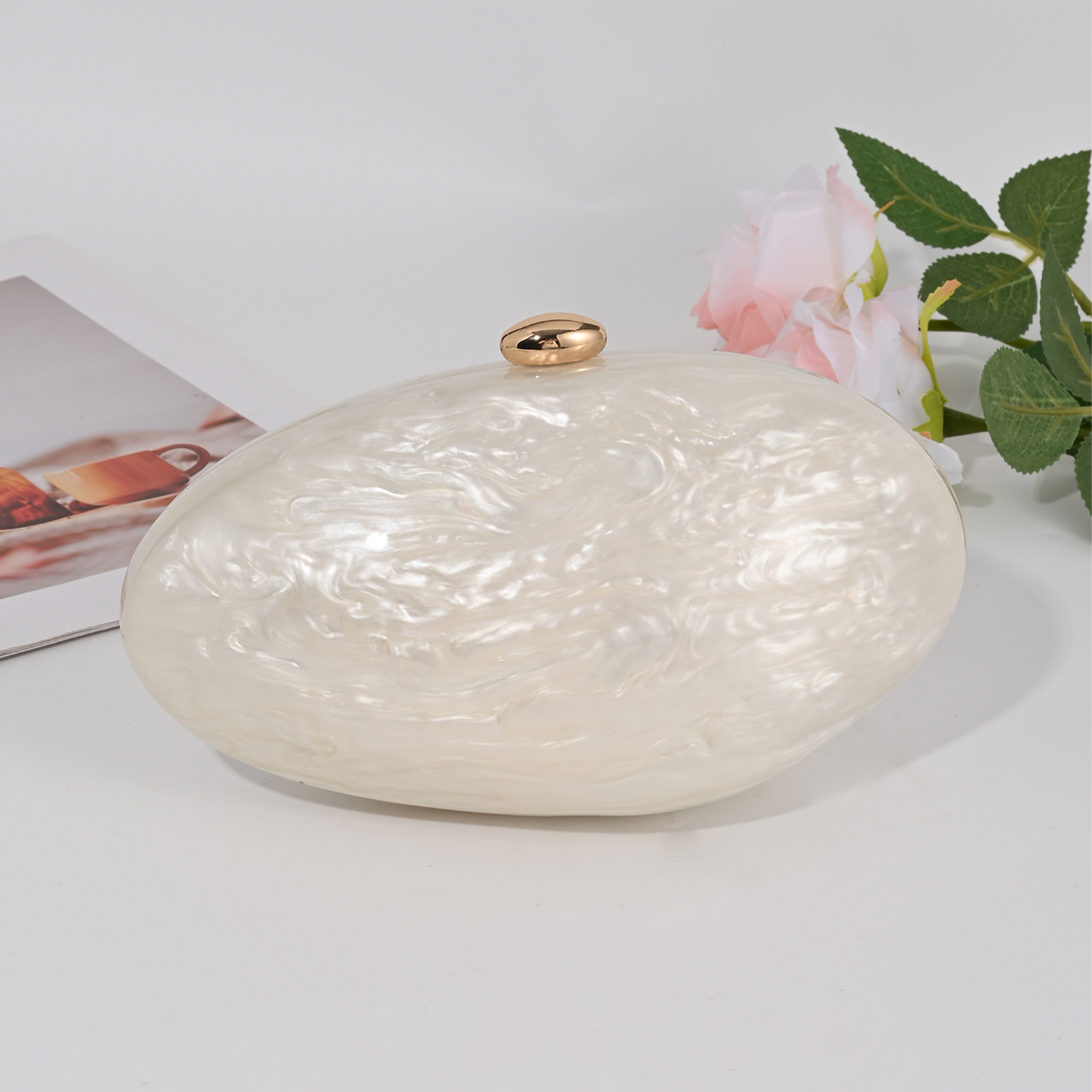 แฟชั่นอะคริลิคคลัทช์กระเป๋าไหล - Luxury Bags Medium Size บทวิจารณ์และราคา